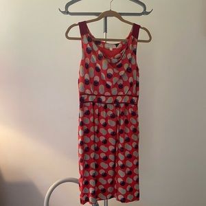 Dotted Silk Dress w/ Pockets